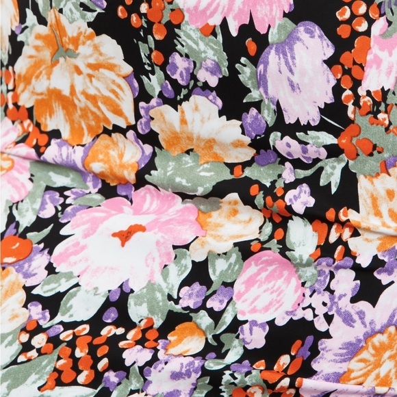 HELLO MOLLY Friendly Banter Mini Dress In Black Floral - Picture 6 of 9